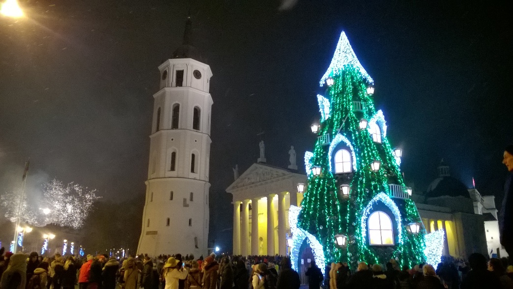 Главная новогодняя елка в Вильнюсе 2016
